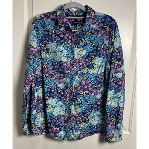 Talbots Multicolor Floral Button Down Shirt
